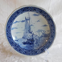 Antique_Royal_Sphinx_Holland_Sailboat_plate_by_Boch